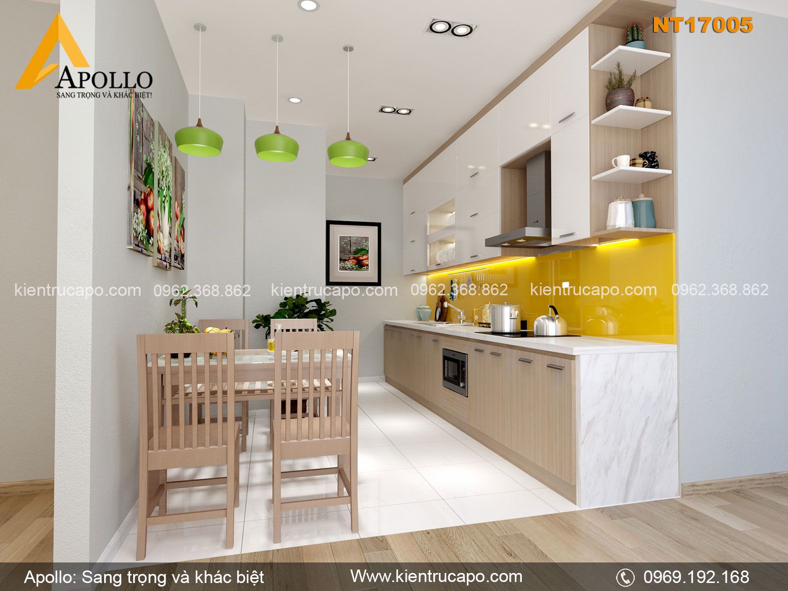 Mẫu thiết kế chung cư hiện đại đơn giản (NT17005)